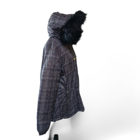 Nuage Womens Hooded Reversible Quilted Jacket–2-in-1 Style, Cozy Chic, Size 14 - Picture 2 of 9